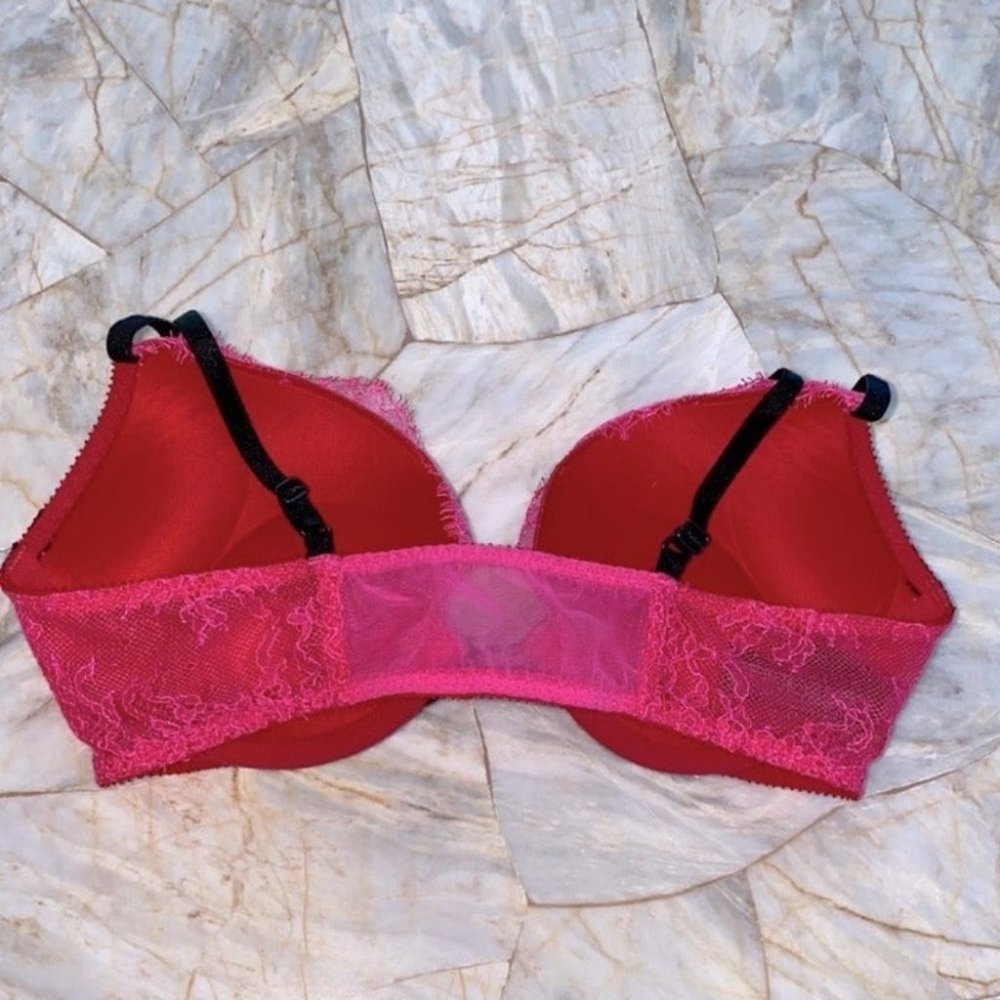 3 piece set VS Bombshell Front-Close 34A & Cut Out Back Panty S & Garter XS/S - Picture 9 of 12